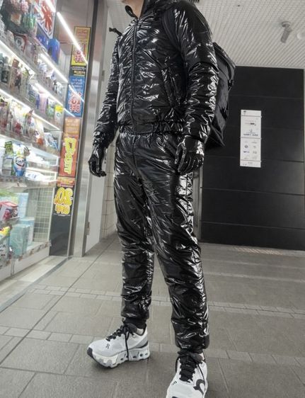 ชุดเสื้อผ้าเสื้อโค้ทและกางเกงขายาวสำหรับผู้ชายกันลมกันน้ำกันหนาว สำหรับฤดูหนาว