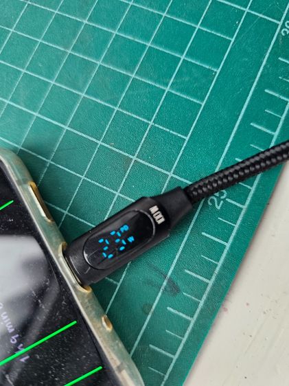 Premium USB-C to USB C Cable with LED Power Display 2m  New สายชาร์จ Type C to Type-C มีไฟ LED บอกสถานะ - ของใหม่) รูปที่ 7