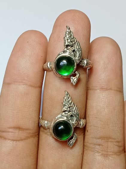 แหวนพญานาคเงินแท้พลอยมณีใต้น้ำ size 53 กับ 54 วงละ 450 บาทส่งฟรี EMS