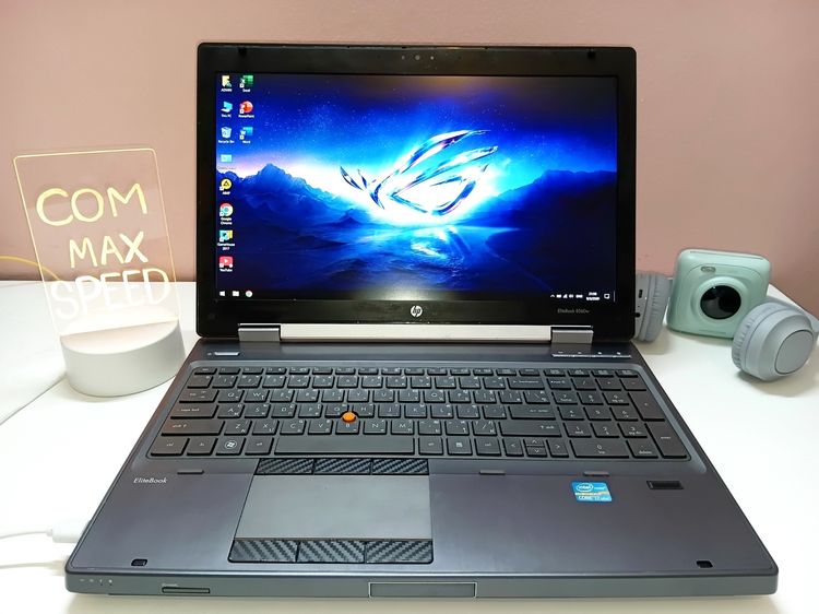 โน๊ตบุ๊ค HP8560w ซีพียู I7-2720QM แรม 8GB HDD 320GB การ์ดจอ AMD FirePro M5950 จอ15.6นิ้ว WIN10 แบต 1ชม.