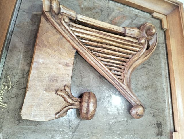 งานไม้ อิตาลี่  กรอบงานมือ กระจกเจียร ติดผนัง รูปที่ 10