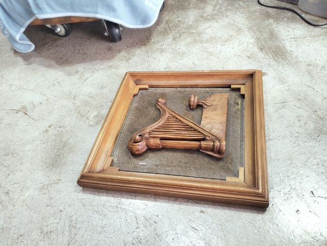 งานไม้ อิตาลี่  กรอบงานมือ กระจกเจียร ติดผนัง รูปที่ 5