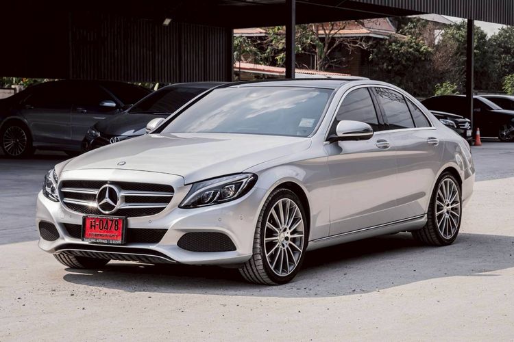 รถ Mercedes-Benz C-Class C350e สี เทา