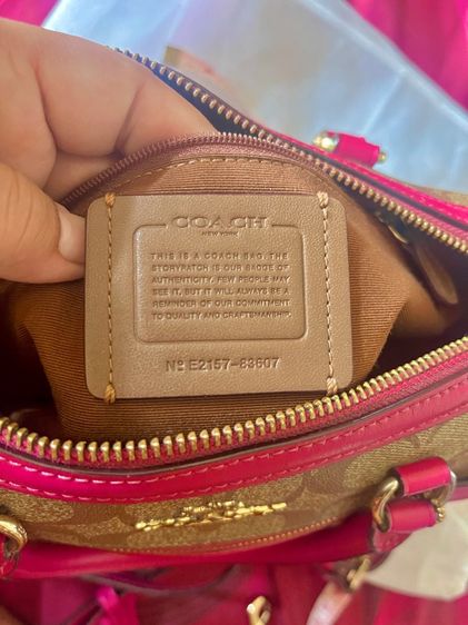 ส่งต่อ Coach Rowan Satchel In Signature Canvas (ทรงหมอน 10") 👜✨ รูปที่ 3