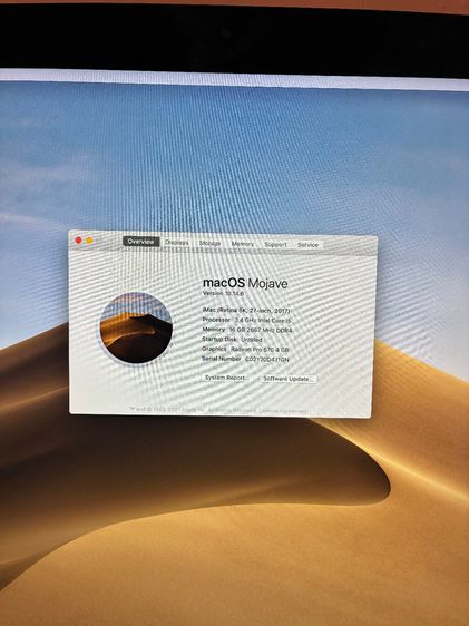 iMac 27 นี้ว 5K ปี 2017 CPU I5 RAM 16G SSD 32G HDD 1TB การ์ดจอ Pro 570 4G รูปที่ 2