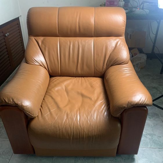 โซฟา1ที่นั่งหนังแท้