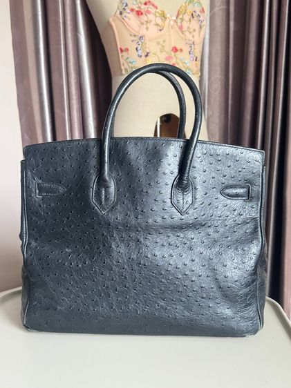 Used BK style 35 Black Ostrich PHW Stamp K รูปที่ 6