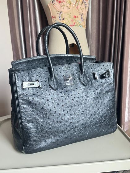 Used BK style 35 Black Ostrich PHW Stamp K รูปที่ 10