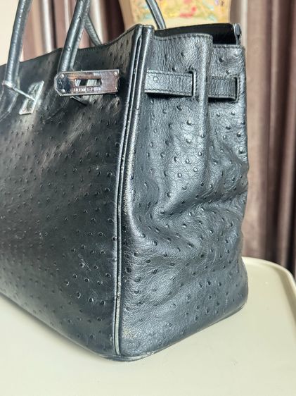 Used BK style 35 Black Ostrich PHW Stamp K รูปที่ 7