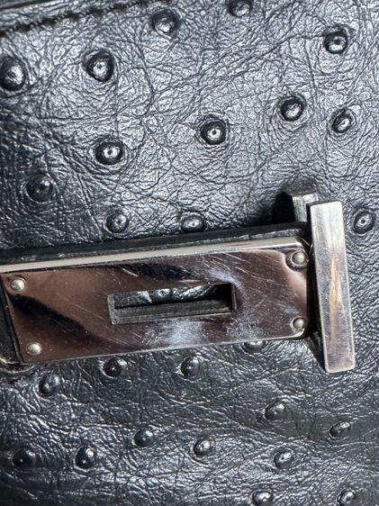 Used BK style 35 Black Ostrich PHW Stamp K รูปที่ 2