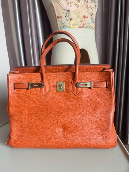 ส้ม หนัง PU Used BK35 Style GHW Stamp N