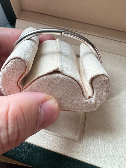 Used Nailed ตะปูเงิน กำไลข้อมือเงินกระดับเพชร Size 19 รูปที่ 6