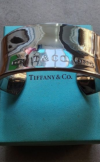 เงิน สร้อยข้อมือ กำไล Tiffany and co. Sterling Silver Wide Cuff