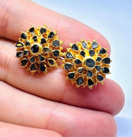 ต่างหูเพชรซีกแท้ทอง 90 รูปที่ 3