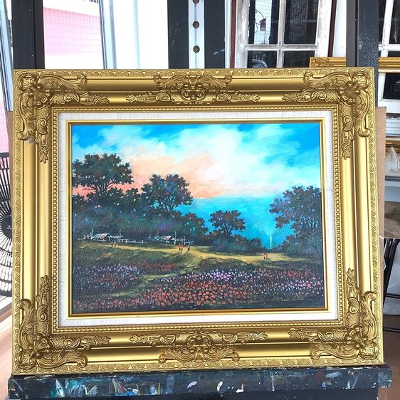 ขายภาพเขียนพร้อมกรอบหลุยส์ราคาถูก ขนาด 12x16 รูปที่ 2