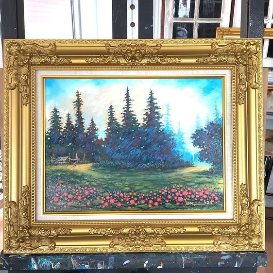 ขายภาพเขียนพร้อมกรอบหลุยส์ราคาถูก ขนาด 12x16