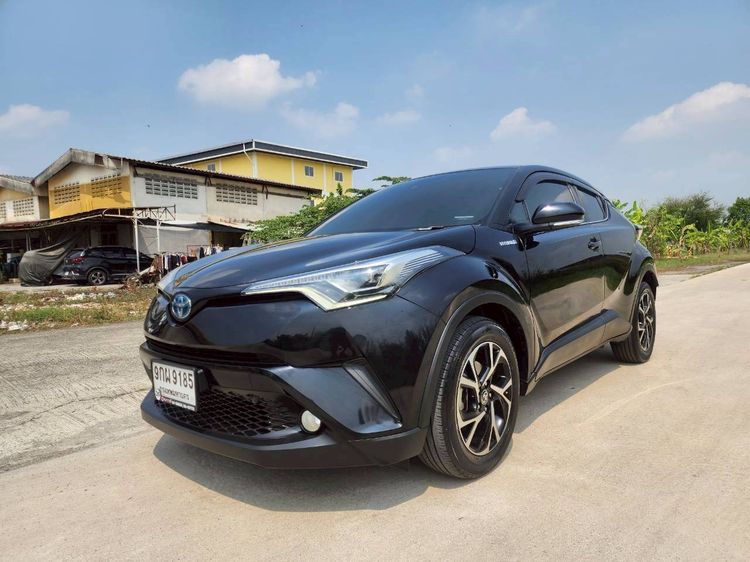 Toyota C-HR 2019 1.8 Hybrid Hi Sedan ไฮบริด ไม่ติดแก๊ส เกียร์อัตโนมัติ ดำ