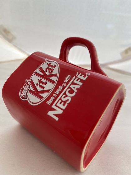 แก้วเซรามิกสีแดง โลโก้ KitKat Nescafe งานญี่ปุ่น รูปที่ 3