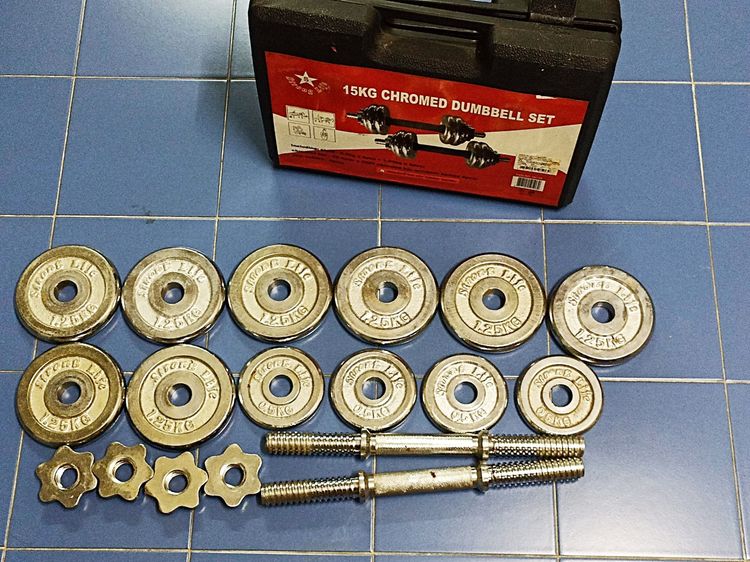 ออกกำลังกาย อื่นๆ ไม่ระบุ ดัมเบลมือสอง 15 กิโล สภาพดี