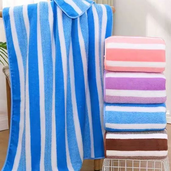 ผ้าเช็ดตัวขนเป็ดขนาด70x140cm ขนาดแพ็ค3ผืน  รูปที่ 2