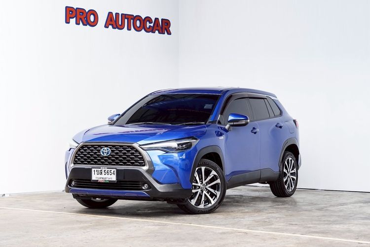 รถ Toyota Corolla Cross 1.8 Hybrid Premium สี น้ำเงิน