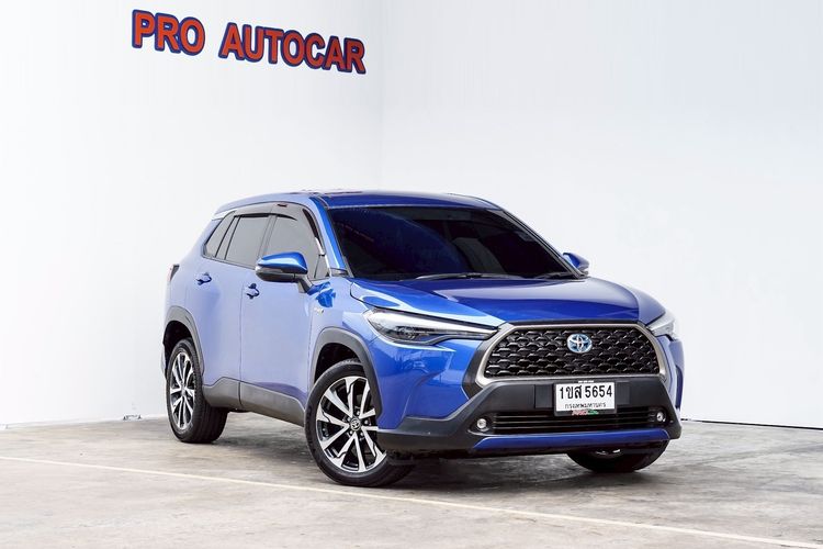 Toyota Corolla Cross 2021 1.8 Hybrid Premium Utility-car ไฮบริด ไม่ติดแก๊ส เกียร์อัตโนมัติ น้ำเงิน รูปที่ 2
