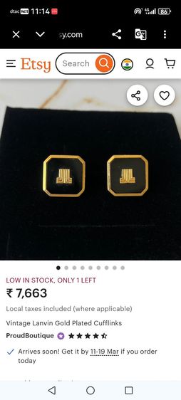 LANVIN cufflinks รูปที่ 5