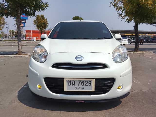 Nissan March 2012 1.2 E Sedan เบนซิน ไม่ติดแก๊ส เกียร์อัตโนมัติ ขาว รูปที่ 4