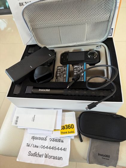 กล้อง insta360 X5 Essentials Bundle มือสองสภาพนางฟ้า อุปกรณ์ครบกล่อง แบต2ก้อนที่ชาร์จ ไม้ล่องหน รูปที่ 2