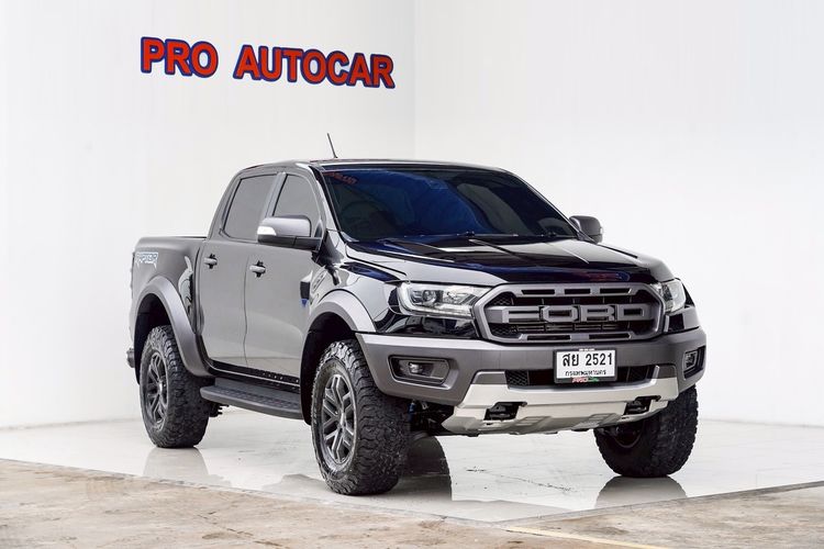 Ford Ranger 2018 Raptor 2.0 Bi-Turbo 4WD Pickup ดีเซล ไม่ติดแก๊ส เกียร์อัตโนมัติ ดำ รูปที่ 2