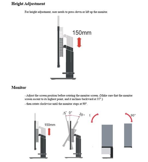 จอมอนิเตอร์ monitor 24 นิ้ว LENOVO IPS ขอบบาง จอโปรสํานักงาน ปรับหมุนแนวตั้งได้ รูปที่ 7