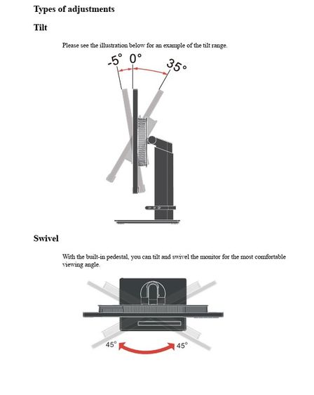 จอมอนิเตอร์ monitor 24 นิ้ว LENOVO IPS ขอบบาง จอโปรสํานักงาน ปรับหมุนแนวตั้งได้ รูปที่ 6