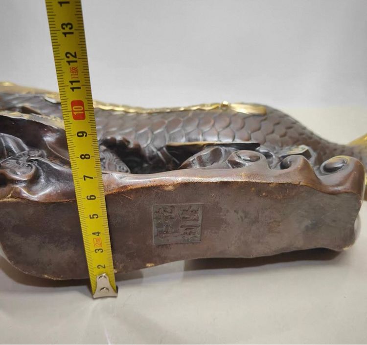 ✨ปลามังกร (อะโรวาน่า) งานทองเหลืองสำหรับ รูปที่ 5