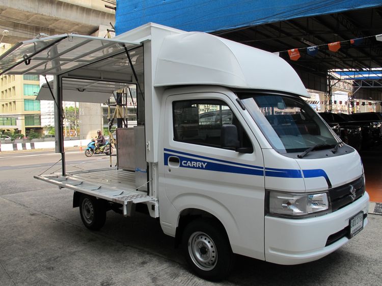 Suzuki Carry 2022 1.5 Pickup เบนซิน ไม่ติดแก๊ส เกียร์ธรรมดา ขาว รูปที่ 2