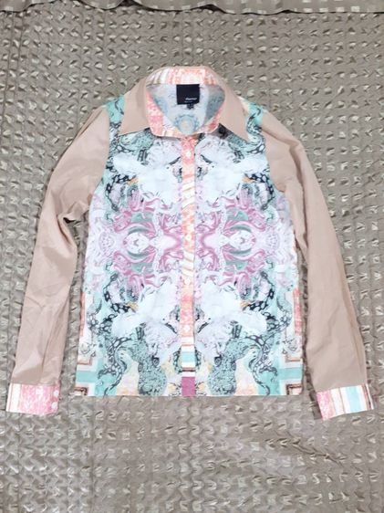 มือสอง  เสื้อเชิ้ตแขนยาวสีน้ำตาล  ป้าย Redflamingo ไซส์ M
