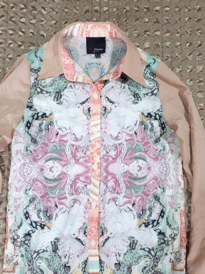 มือสอง  เสื้อเชิ้ตแขนยาวสีน้ำตาล  ป้าย Redflamingo ไซส์ M รูปที่ 2