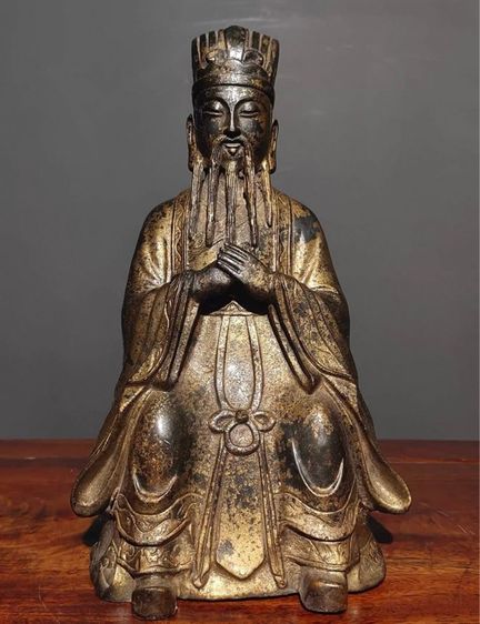 ✨รูปปั้นทองเหลืองโบราณของขงเบ้ง รูปที่ 2