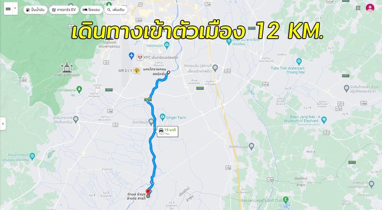 ขายที่ทำเลงาม ใกล้เซเว่น 700 เมตร ที่ดิน สารภี เชียงใหม่ ทำเลสวย อยู่ในชุมชน  เดินทางเข้าตัวเมืองเพียง 12 Km. รูปที่ 4