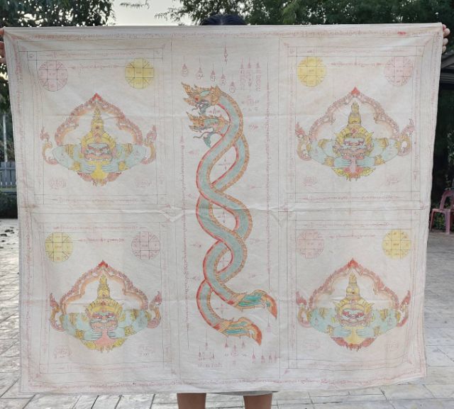 ผ้ายันต์เขียนมือสวยๆ ผืนใหญ่ รูปที่ 3