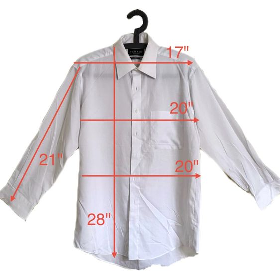 Temalo alla moda uomo เชิ้ตเสื้อขาว แขนยาว สไตล์สุภาพ รูปที่ 7
