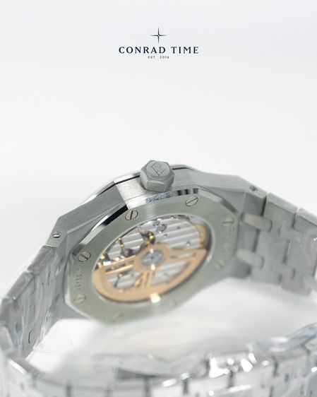 New AP. Royal Oak 15550ST Blue Grande Tapisserie Dial 2026 37 mm. Fulllset  รูปที่ 15