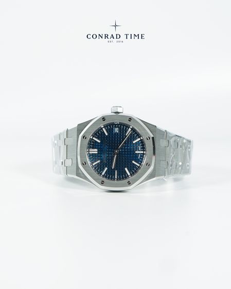 New AP. Royal Oak 15550ST Blue Grande Tapisserie Dial 2026 37 mm. Fulllset  รูปที่ 7