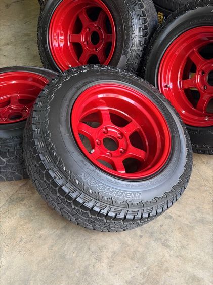 มือสอง TE37 ขอบ15” 5รู114.3 กว้าง10” ET-10 ลึกสุดใจ ยาง 225 70 R15 Hankook AT2 ปี21 ดอกดีทั้ง 4เส้น รูปที่ 2