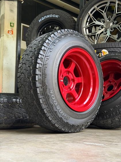 มือสอง TE37 ขอบ15” 5รู114.3 กว้าง10” ET-10 ลึกสุดใจ ยาง 225 70 R15 Hankook AT2 ปี21 ดอกดีทั้ง 4เส้น รูปที่ 4