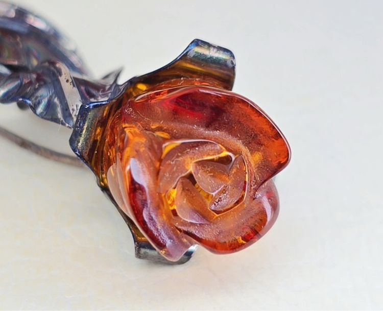 📌เข็มกลัดงานเก่า เงินแท้ อำพัน🧡🌹  รูปที่ 9