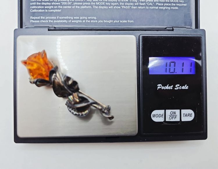 📌เข็มกลัดงานเก่า เงินแท้ อำพัน🧡🌹  รูปที่ 14