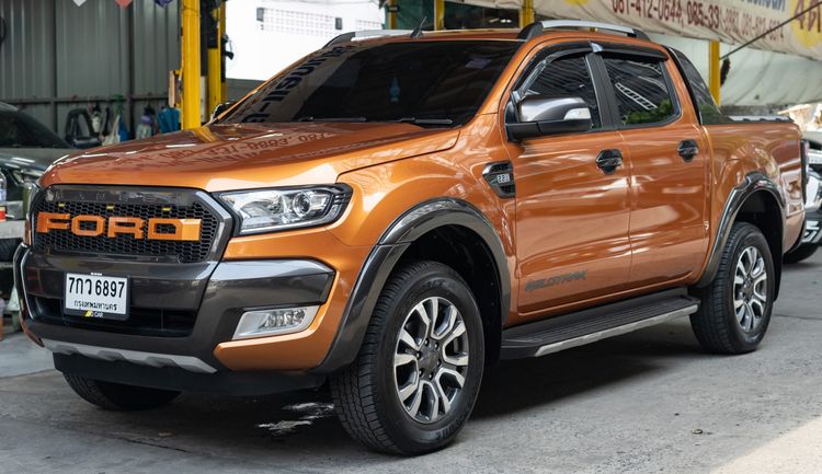 Ford Ranger 2018 2.2 Hi-Rider Wildtrak Pickup ดีเซล ไม่ติดแก๊ส เกียร์อัตโนมัติ ส้ม รูปที่ 2