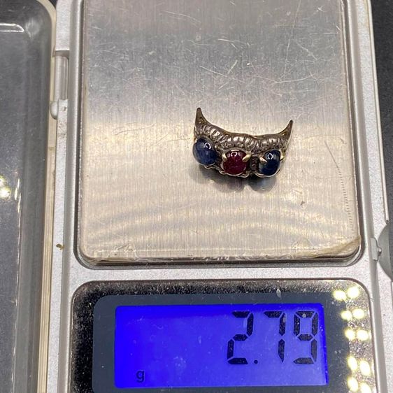 📌ขายอะไหล่งานเก่า ทองแท้ 9K เพชรแท้กุหลาบ 💎พลอยแท้ ทับทิม🩷นิหร่า💙 นน. 2.7 กรัม  รูปที่ 3