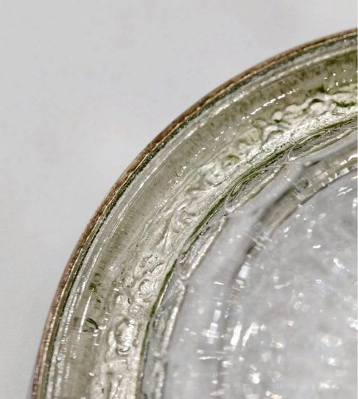 ที่รองแก้วงานเก่า จับขอบเงินแท้  ขนาด10เซนติเมตร (ขนาดหลุม7เซนติเมตร) ตอกโค้ด  รูปที่ 5