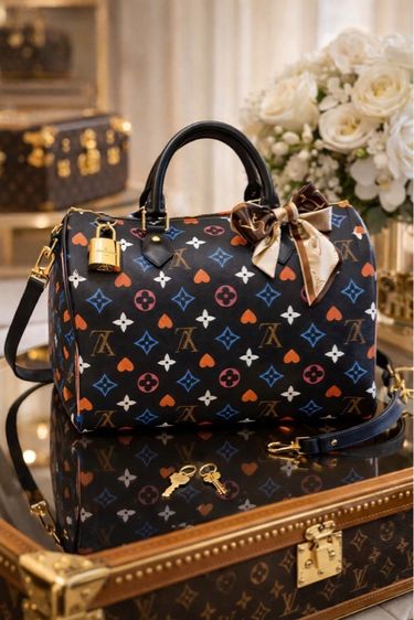 LV Black Monogram Multicolore Coated ปี 2020  รูปที่ 9